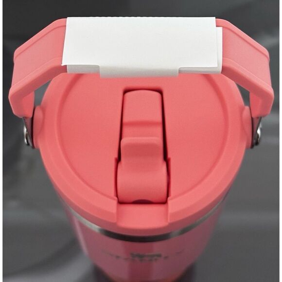 Stanley X e.l.f 30oz Stainless Steel IceFlow Flip Straw Tumbler -CORAL FIXATION - Picture 3 of 4